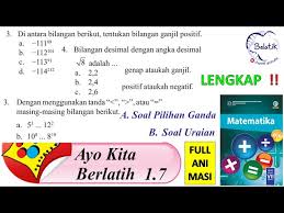 If you have read text 2, refer to questions i. Lengkap Ayo Kita Berlatih 1 7 Kelas 7 Smp Mts Semester 1 Bse Matematika Halaman 86 87 Bilangan Youtube