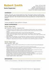 The role of a site supervisor has broad responsibilities, from managing staff and. Senior Supervisor Resume Samples Qwikresume
