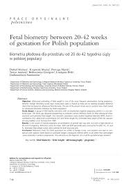 pdf fetal biometry between 20 42 weeks of gestation for