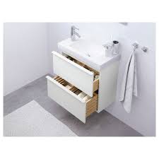 Godmorgon Sink Cabinet With 2 Drawers High Gloss White Ikea Ikea Godmorgon Sink Cabinet White Vanity Bathroom