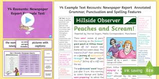 Older students might look for examples of similes, metaphors, irony, hyperbole, and satire. Journalism Teaching Resource Ks2 Primary Resource
