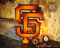 san francisco giants sf logo 3d metal artwork