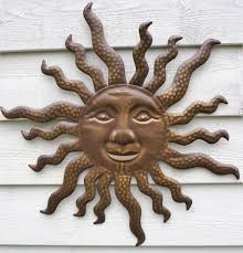 Sonne Eisen Wanddekoration Wandbild Garten Deko Metall Gartendekorationen Shop Schwarz silber mit gelasertem schriftzug material: