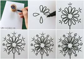 Click on the pdf button to save and then view or download a printable version of your cards. Simple Doodle Button Flower Cards Sum Of Their Stories Craft Blog