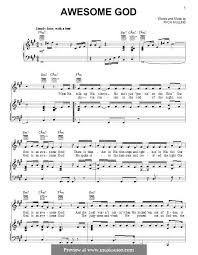Awesome God By R Mullins Rich Mullins Sheet Music Lyrics And Chords