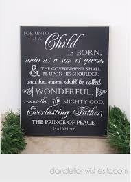 A Beautiful Classic Christmas Decoration This Sign Displays Isaiah 9 6 And Remin Classic Christmas Decorations True Meaning Of Christmas Christmas Decorations