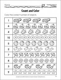 Count And Color Counting Groups Of 1 10 Objects Kids Math Worksheets Kindergarten Math Worksheets Counting Math Worksheets