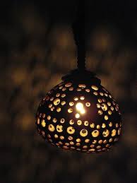 single coconut shell hanging lamp garden home decorative art night light lamp hanging light lamp decorative pendant lighting tiki lounge