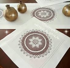 Maria Lidia Ceballos Adli Kullanicinin Dantel Ranner Pike Havlu Kenari Bohca Ornekleri Panosundaki Pin Kanavice Orgu Dantel