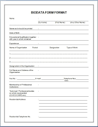 Begin filing electronically *social security number not permitted yes 6. Biodata Format For Job Application Download Sample Biodata Form