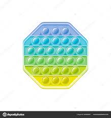 Juguete Fidget Popit Juguete Vector Sensorial Octágono Arco Iris Popular  Vector de stock 545056900 de ©OlgaChernyak