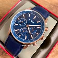 Check spelling or type a new query. Fossil Sullivan Multifunction Rose Gold Navy Blue Leather Men S Watch Men S Fashion Watches Accessories Watches On Carousell