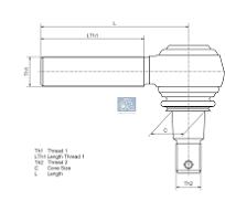 DIESEL TECHNIC | 4.62098 Ball joint, right hand thread