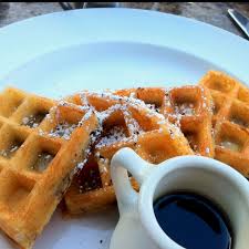 Nutella Waffles From Mon Ami Gabi Food Coffee Breakfast Nutella Waffles