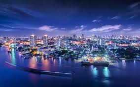 Thailand's bustling capital is filled with historic monuments, ancient temples, great shopping and a fascinating culture. Descargar Fondos De Pantalla 4k Bangkok Panorama Metropolis Paisajes Nocturnos Tailandia Asia Monitor Con Una Resolucion 3840x2400 Imagenes De Escritorio