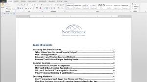 You could create a contents page manually, of course. How To Create Automatic Table Of Contents In Word 2013