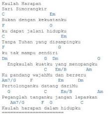 Ku pandang wajahmu dan berseru pertolonganku datang darimu peganglah tanganku jangan lepaskan kaulah harapan dalam hidupku. Chord Bukan Dengan Kekuatanku Kami