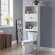 Meuble Wc Meuble Dessus De Toilettes Etagere Salle De Bain Pb L56cm Blanc Save Space Modern Cdiscount Maison
