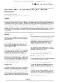 pdf improvement of fluid balance monitoring through