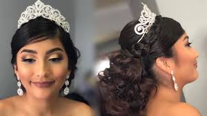 Bun hairstyles have been the hottest cute and easy hairstyle of 2013 but this fancy version if perfect for a quince. Quinceanera Glam Client Makeup Hair Tutorial Youtube