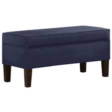 Amazon Com Orchard Street Upholstered Storage Bench By Skyline Furniture In Lazuli Blue Micro Su Upholstered Storage Bench Storage Bench Storage Bench Bedroom