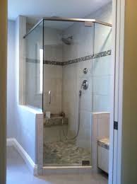 This Frameless European Shower Glass Enclosure Has The Shower Head Positioned Deep Into The Space To Prevent The Possibi Glass Enclosure Glass Shower Knee Wall