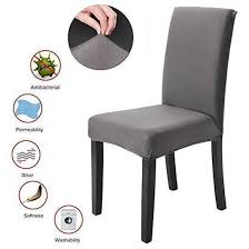 6 Housses De Chaise Extensible Beige Achat Vente Pas Cher