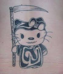 Hello kitty tattoo idea site #3: Hello Kitty Grim Reaper Tattoo Hello Kitty Hell