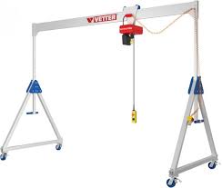 Portalkraner er nødvendige for forhold i eller uden for døren, at arbejdspladserne ikke har nogen struktur, der kan understøtte den forhøjede landingsbane eller. Portalkran Alu1 Bockkrane Portalkrane Vetter Krantechnik Shop