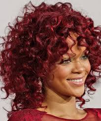 She has sported voluminous bob hair, super short dark pixie, red bob hairstyle, asymmetrical bob hairstyles and more… Rihanna Medium Curly Red Hairstyle