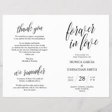 Wedding Ceremony Program Elegance Script Black Zazzle Com Wedding Ceremony Programs Ceremony Programs Wedding Ceremony