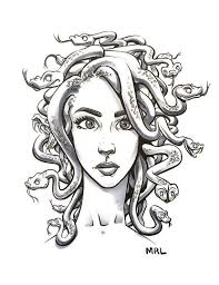 Medusa Ink Drawing Drawings Medusa Artwork