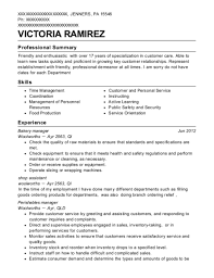 woolworths bakery manager resume sample