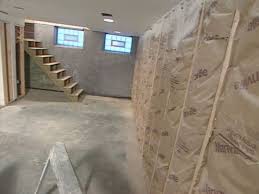 This treatment works in for basements where humidity and moisture are not a problem. How To Install Basement Drywall Basement Improvements Basement Remodeling Basement