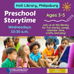 Preschool Storytime – Holt Memorial Library