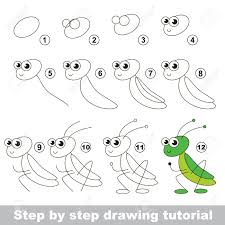 Poker, damas, dominó, ajedrez, billar, parchis ¡y muchos más! Tutorial De Dibujo Para Los Ninos Facil Juego De Ninos Educativo Simple Nivel De Dificultad Como Dibujar El Saltamontes Ilustraciones Vectoriales Clip Art Vectorizado Libre De Derechos Image 64757012