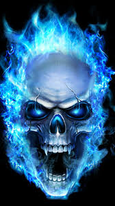 Blue Flame Skull Skull Wallpaper Sugar Skull Wallpaper Skull Artwork