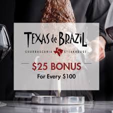Check spelling or type a new query. Texas De Brazil On Twitter Take Advantage Of Our Holiday Gift Card Special For Every 100 E Gift Card Purchase You Ll Receive An Additional 25 Free Get Yours Today Via The Link