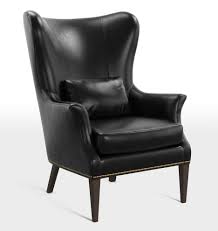 clinton modern wingback leather chair