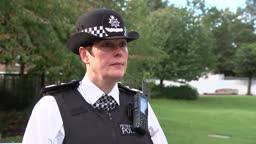 Deputy Assistant Commissioner Jane Connors interview; EXT Deputy... Stock  Footage Video