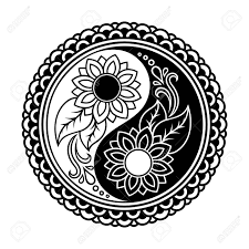 Download Henna Tatoo Mandala Yin Yang Decorative Symbol Mehndi Style Royalty Free Cliparts Vectors And Stock Illustration Image 72779215