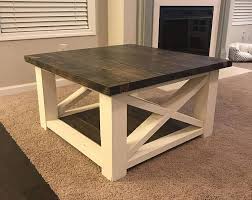 Our farmhouse coffee tables are entirely made to the style of our lovely customers. Square Coffee Table Solid Wood Farmhouse Coffee Table Etsy In 2020 Coffee Table Farmhouse Diy Farmhouse Coffee Table Wood Farmhouse Coffee Table