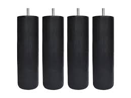 Complétez votre ensemble literie avec une tête de lit design. Pied De Lit Jeu De Pieds Cylindriques O 6 2 Cm H 19 Cm Noir Lot De 4 Vente De Sans Marque Conforama