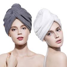 2× hair towel 2× curl clips less Amazon Com Lovife 2 Pack Microfiber Hair Towel Wrap 11inch X 26 Inch Quick Drying Absorbent Hair Towels Turban Long Curly Hair Anti Frizz For Women White And Grey Beauty
