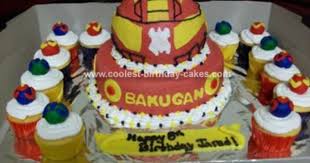 Cool Homemade Bakugan Birthday Cake And Cupcakes Cake Cool Birthday Cakes Cupcake Cakes