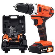 Black And Decker Cordless Drill 18v Battery Iztoss Cordless Drill Set 20v Max Lithium 2 Batteries Drill Driver Review Battery Drill Drill Set Cordless Drill