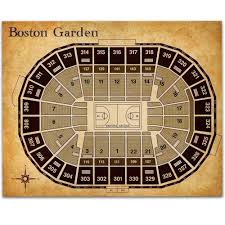 Boston Garden Basketball Seating Chart 11x14 Unframed Art Print Great Sports Bar Decor And Gift Under 15 For Celtics Fans
