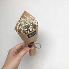 Mini Dried Baby S Breath Flower Bouquet Original Kraft In 2020 Flower Bouquet Diy Flowers Bouquet Gift Flower Diy Crafts