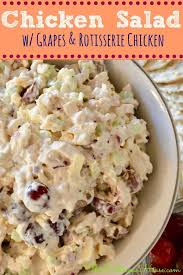 Rotisserie Chicken Salad With Grapes This Delicious House Recipe Rotisserie Chicken Salad Chicken Salad With Grapes Make Ahead Appetizers