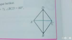 Sama seperti bangun segiempat lainnya, bangun belah ketupat memiliki empat sisi. Perhatikan Gambar Belah Ketupat Berikut Jika Ad 2x 5 Bc X 7 Sudut Bcd 60 Maka Tentukan A Brainly Co Id